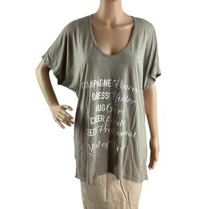 Show Me Your Mumu Benji Tunic Tee Maid Of Honor Gray Size S